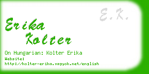 erika kolter business card